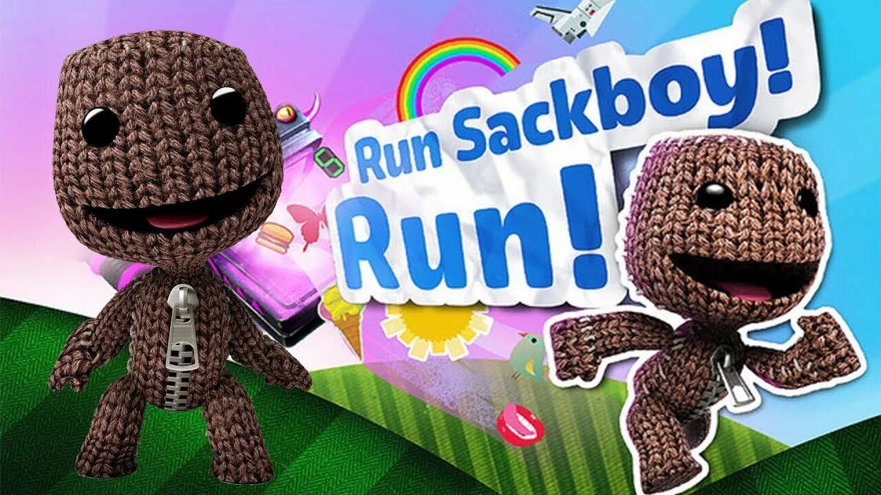 Run sackboy run. Sackboy игра геймплей. ран сэкбой ран. монстров run sackboy run.