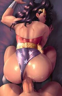 sexgazer, wonder woman, dc, wonder woman (series), color, anal, bed, bent o...