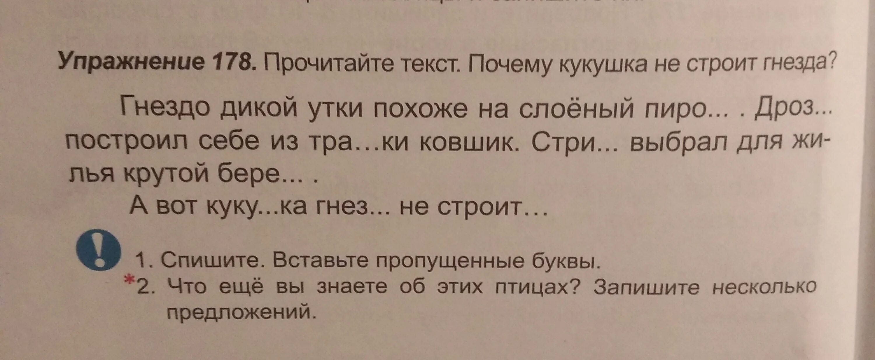 Текст почему 18. Гнездо дикой утки похоже на слоёный. Гнездо дикий утки похоже на слоеный пиро. Почему кукушки не строят гнезда. Прочитайте текст почему Кукушка не строит гнезда гнездо дикой утки.