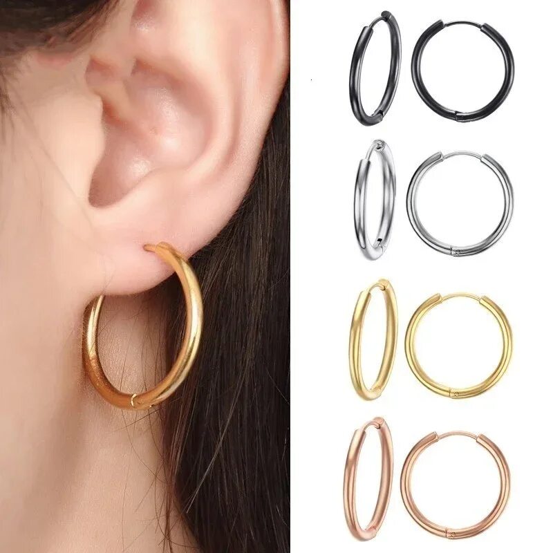 20g Tiny Hoop Earrings / tragus hoop / cartilage hoop earring / rose gold / 2pc 