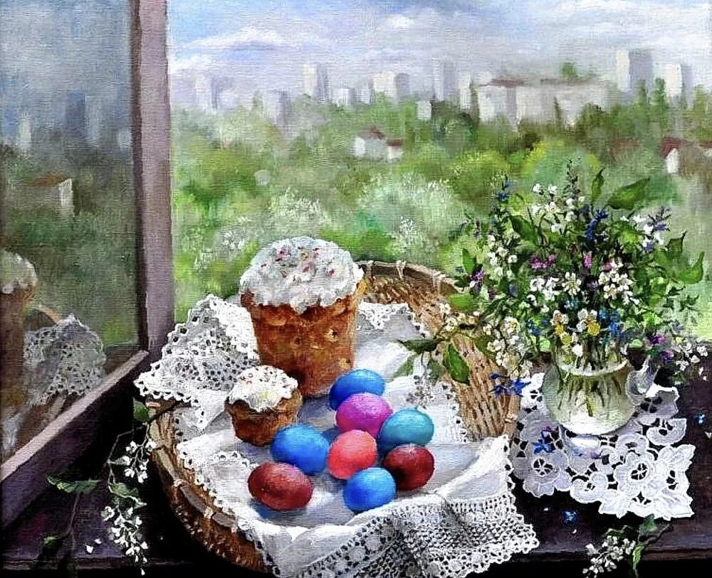 Художник пасхе. Натюрморты надежды полуян внукова. Пасхальные картины русских художников. Художник пасхе. Пасхальный сюжет.