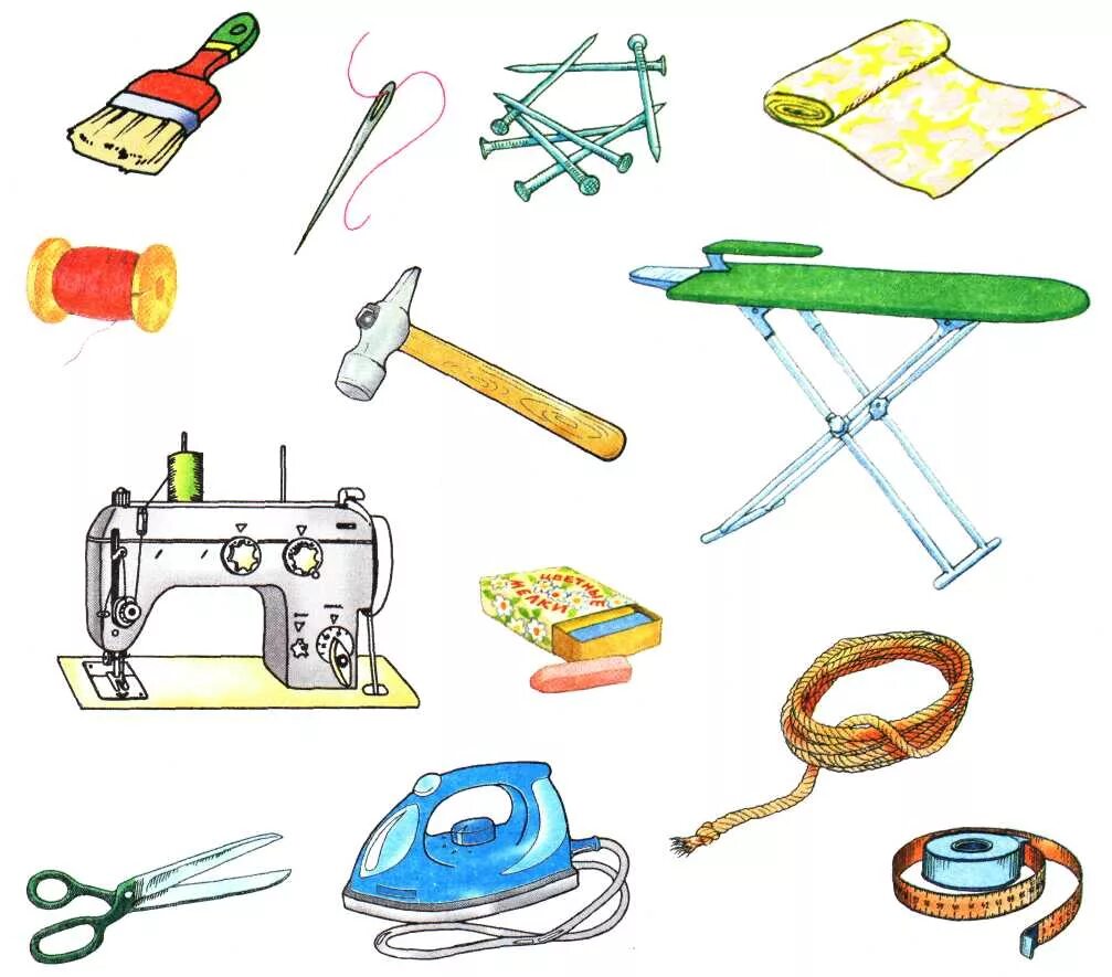 Какой предмет домашнего быта. Орудия труда инструменты. Принадлежности швее задания для малышей. Предметы быта для дошкольников. Орудия труда для дошкольников.