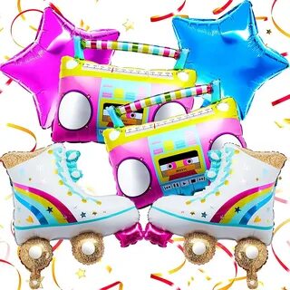 6 Pieces Rainbow Roller Skate Boom Don't miss the campaign 22 Balloon ...