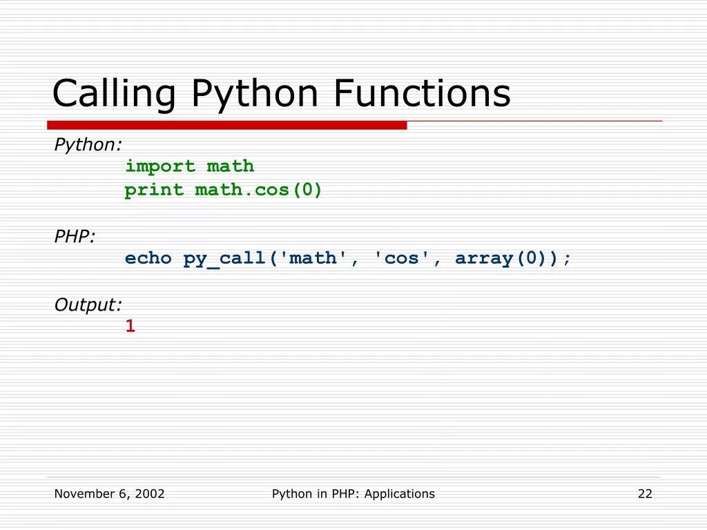 Calling c from python