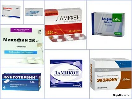 Таблетки от грибка ногтей на ногах тербинафин