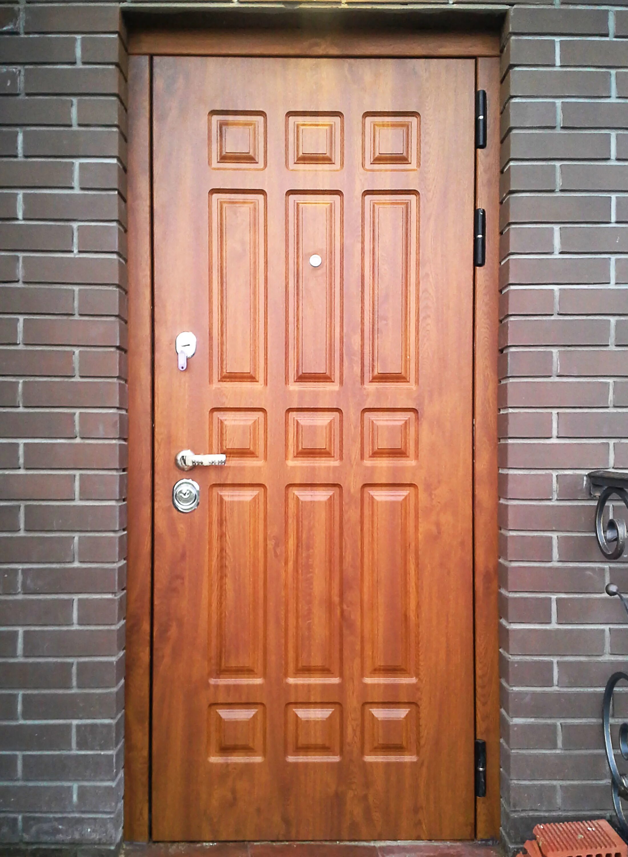 Входная дверь. Дверь входная металлическая. Отделка входной двери снаружи. Дверь входная уличная.