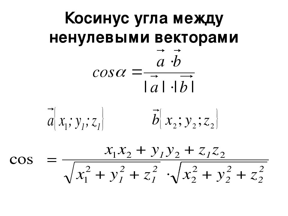 Косинус угла между векторами равен 0. Формула нахождения угла между векторами. Косинус угла между векторами формула. Косинус между векторами формула. Вычислить угол между векторами формула.