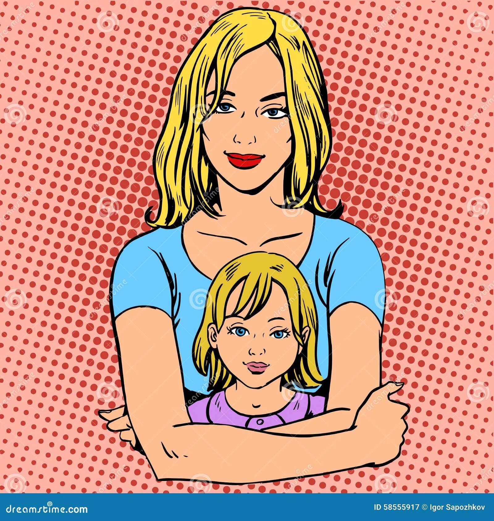 Мама и дочка комикс
