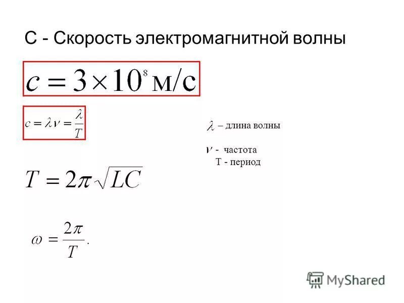 Период электромагнитных колебаний равен 1 мкс