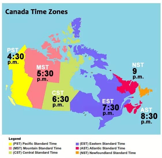 Часы канада время. Временные зоны Канады. Часовые пояса Канады. Часовые поя са Аканады. Временные пояса Канады.