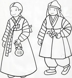 Раскраски людей в национальных костюмах для детей