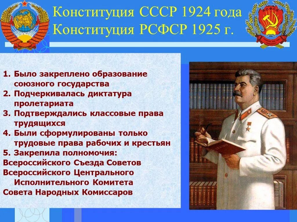 1924 конституция закрепляла. Конституция РСФСР 1924 года. Конституция СССР 1924 года полномочия. Первая Конституция РСФСР 1925. Принятие Конституции РСФСР 1925.