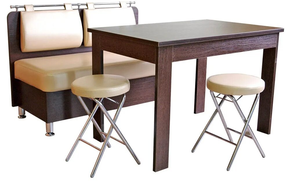 Обеденный комплект "стол Лион ПМ+стулья Кармен". Обеденная группа для маленькой кухни с раздвижным столом. Стол кухонный раскладной для маленькой кухни. Кухонный стол с табуретками. Обеденные раздвижные обеденные в спб