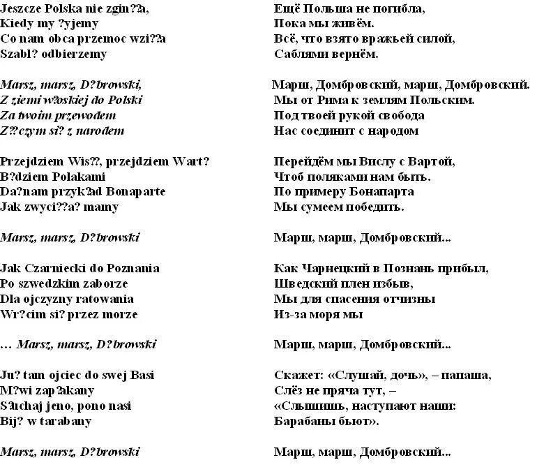 Текст гимна Польши на польском языке. Гимн Польши текст. Текст польского гимна на польском языке. Гимн Польши текст на русском языке полностью. Перевод гимна украины на русский