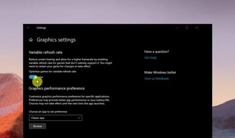 High refresh rate