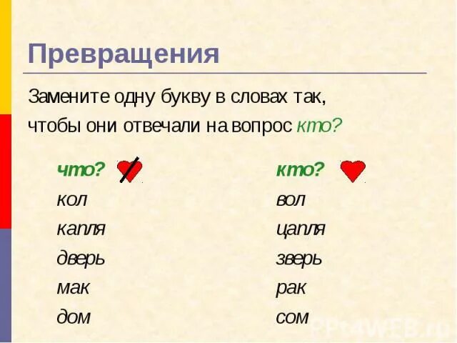 Слова с изменением 1 буквы. Заменить одну букву в слове. Изменить одну букву в слове. Превращаем слова заменяя одну букву. Поменяй одну букву в слове.