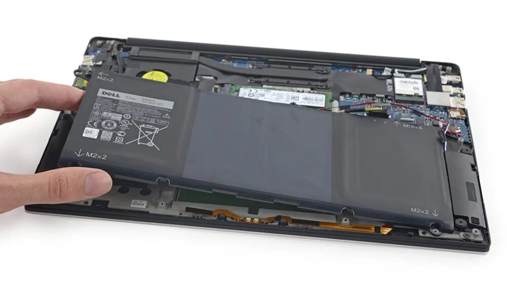 Ноутбук аккумулятор время. Dell xps 13 battery. dell xps 13 разборка. dell xps 9360. батарея для ноутбука.