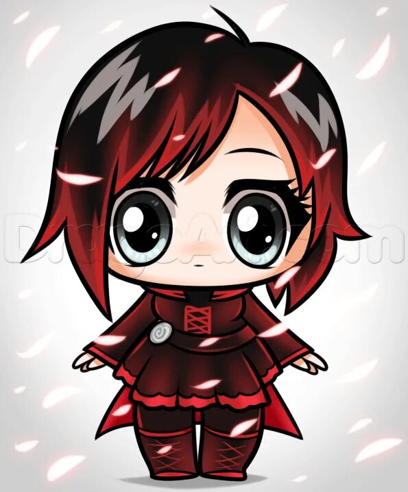 RWBY Чиби Руби. Руби Роуз Чиби. Ruby Rose Чиби RWBY.