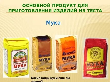 Название сортов муки