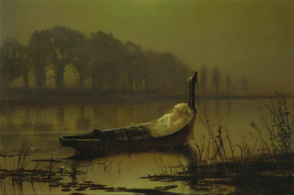 Леди из шалот. Джон Эткинсон Гримшоу (John Atkinson Grimshaw), (1836-1893). Леди шалотт картина Джон Аткинсон. Джон Гримшоу художник. Джон Эткинсон Гримшоу корабли.