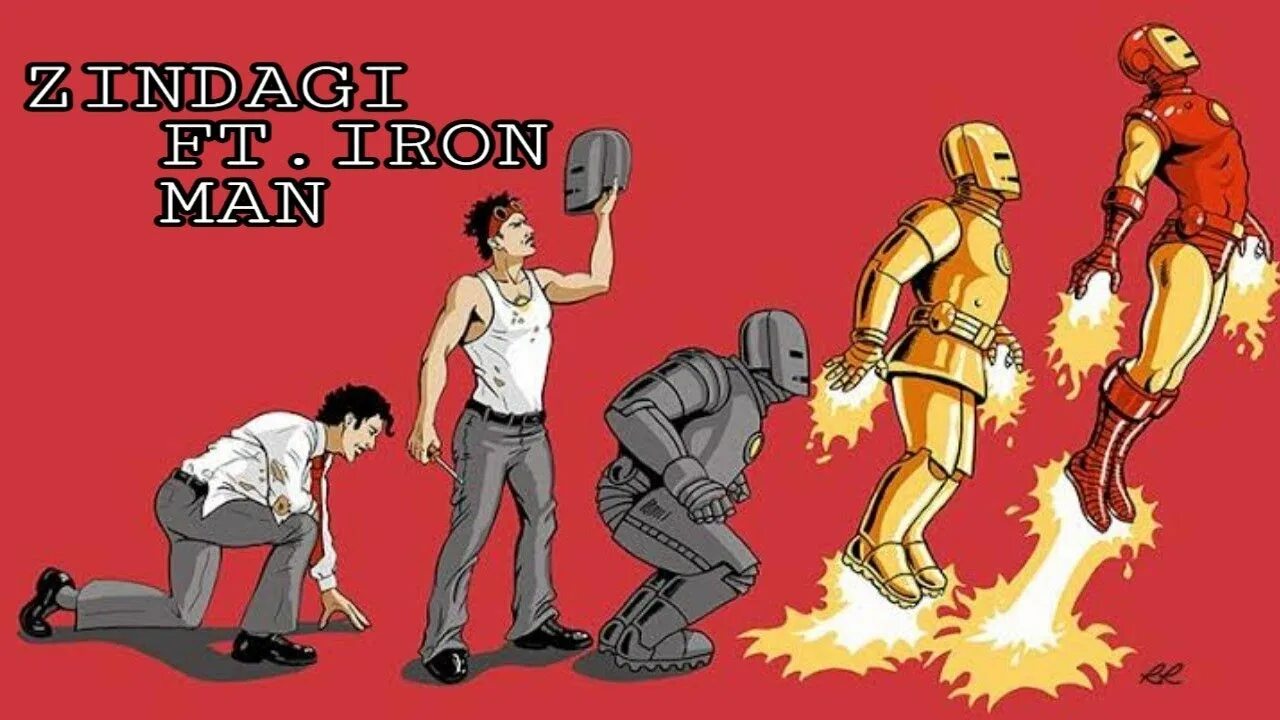 Эволюция слабые сильные. Железный человек комикс. Эволюция железного человека. Комиксы про эволюцию. Эволюция человека комикс.