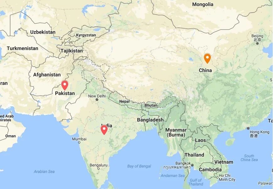 Индия Пакистан Бангладеш на карте. Пакистан Индия Китай на карте. Хайдарабад на карте Индии. Пакистан бутан