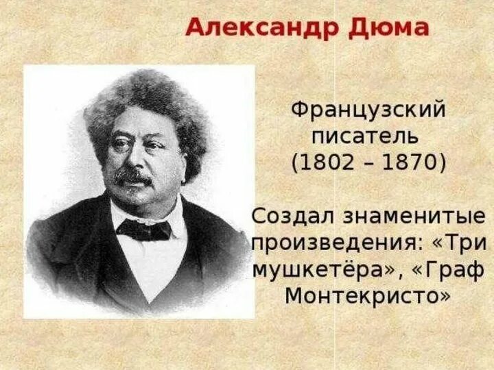 Дюма презентация 220 лет. 3 французских писателя