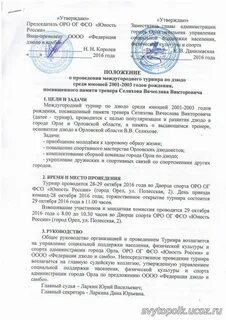 Положение по дзюдо