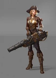 The Pirate Artillery , Hi poc Steampunk characters, Character portraits, Pirate 