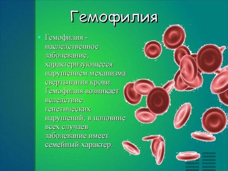 Гемофилия у человека наследуется