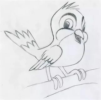 Легкий рисунок птицы