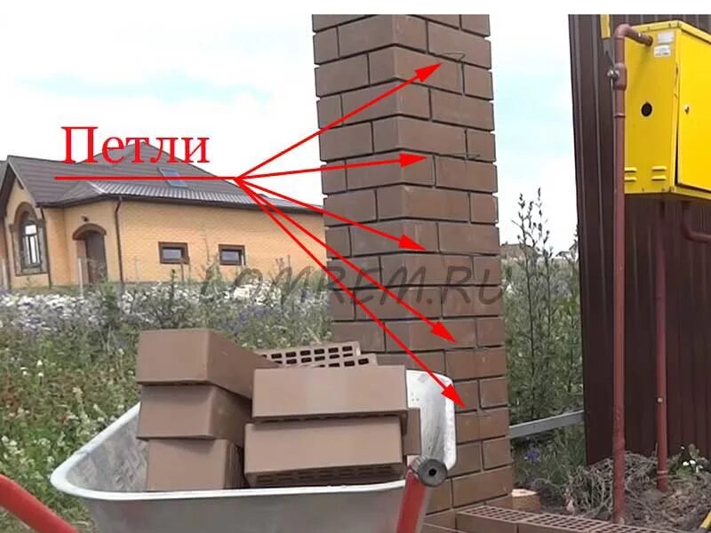 Закладные кирпичных столбов ворот. Закладные кирпичных столбов ворот