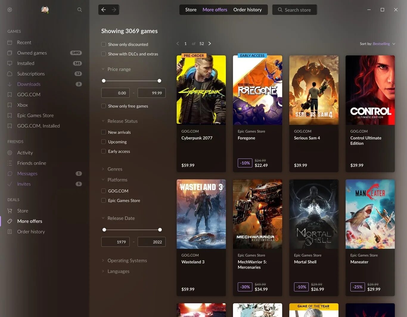 Games download store. GOG Galaxy 2.0. GOG магазин игр. GOG лаунчер. Epic games игры.