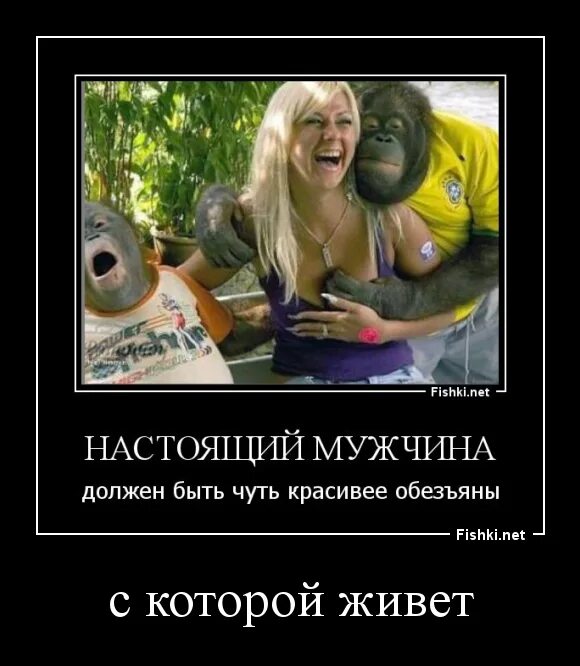 Он должен быть чуть красивее обезьяны. Мужчина должен быть чуть красивее обезьяны. мужик должен быть чуть красивее. чуть красивее обезьяны с которой живет.