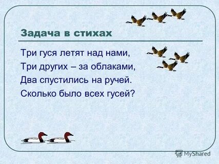 Задачи в стихах 7 лет