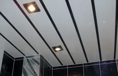 Потолок в ванной панелями видео