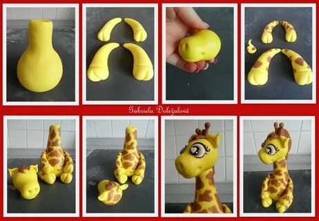 Лепка жирафа из пластилина