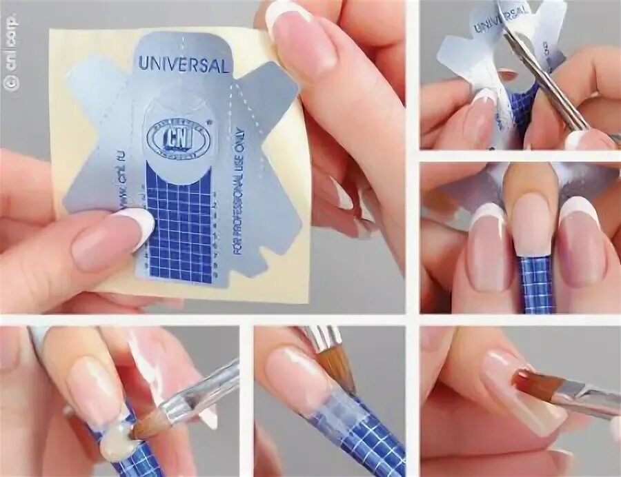 Поочередность наращивания ногтей гелем. Формы для наращивания ногтей. Правильная форма нарощенного ногтя миндаль сбоку. Постановка формы для наращивания ногтей квадрат. Как поставить нижнюю форму.