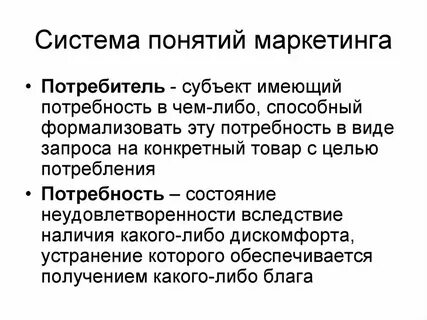 Понятий и определений маркетинга