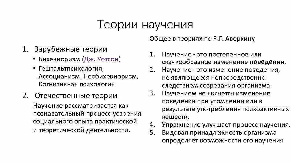 Исследования научения