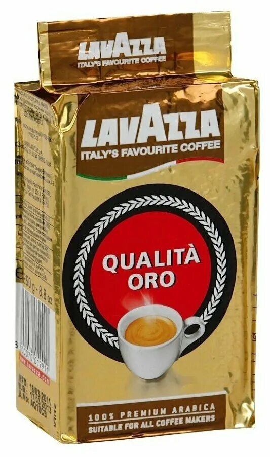 Кофе lavazza qualita oro молотый