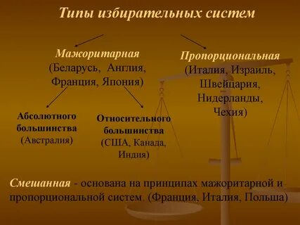 Политические партии и типы избирательных систем