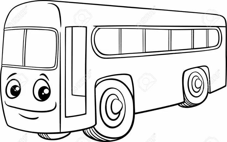 City Double Decker School Bus Coloring Pages - NetArt Páginas para colorir, Dese
