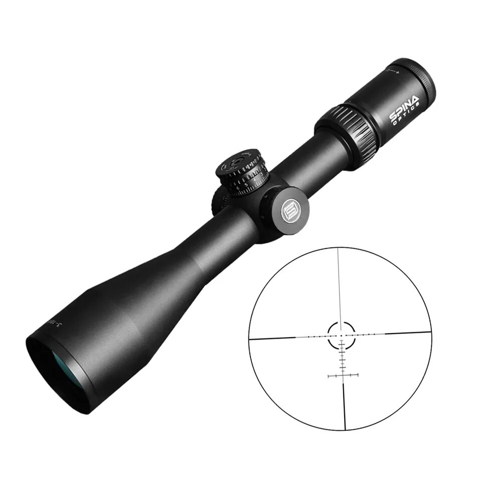 Black scope. Оптический прицел titan 3-18-50. spina optics 1-6x24 sfp. shooter scope. прицельная сетка etched glass chevron размеры.