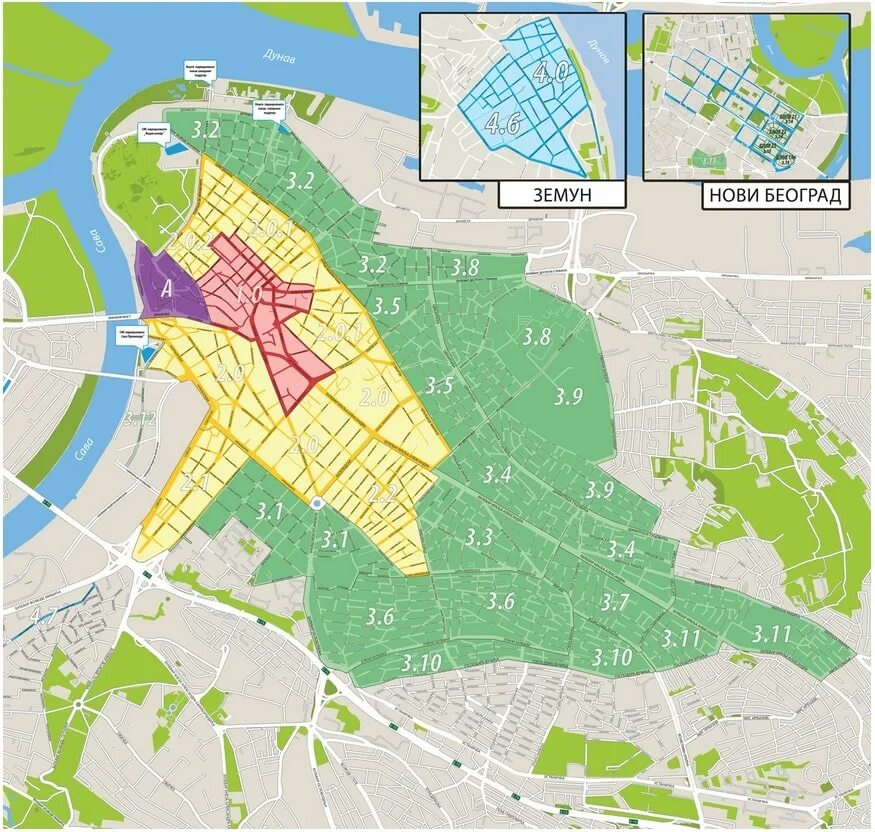 Зоны общественного транспорта. Карта зон парковок Белград. Белград на карте. Зоны транспорта в Белграде. Транспортные зоны Белграда.