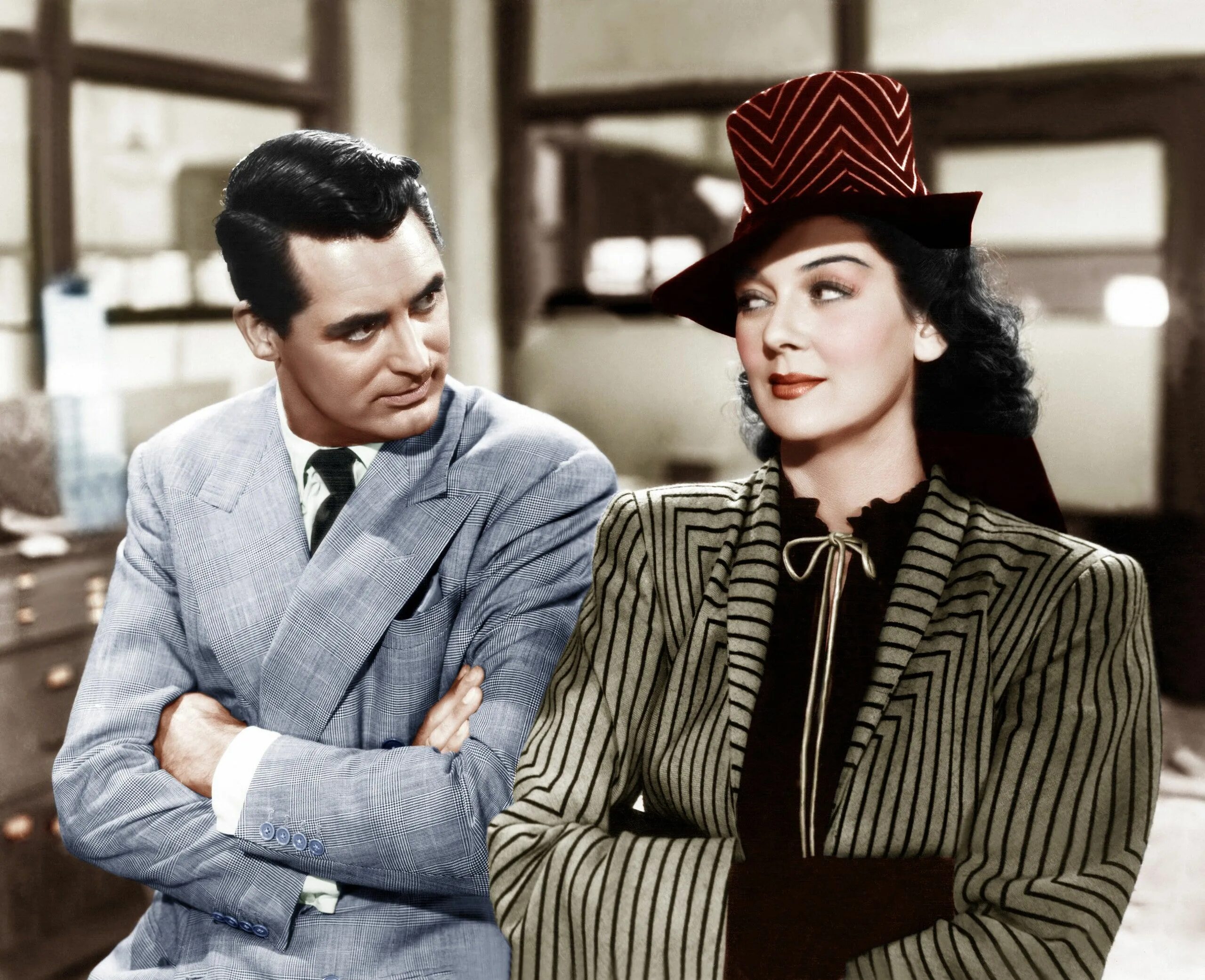 Пар 50 история. Розалинд Расселл и Кэри Грант. Розалинд Расселл его девушка пятница. Cary Grant 1940. Классика голливудского кинематографа.