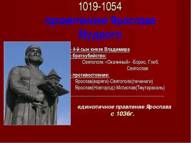 Внутренняя политика киевского князя 1019 1054 картинки