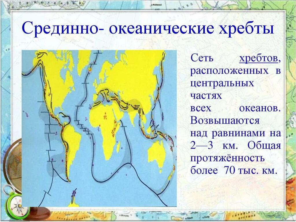 Середино океанский хребет. Срединно-океанический хребет на карте. Срединно океанические хребты на карте мирового океана. Срединный хребет атлантического океана. Срединно океанический хребет длина в км.