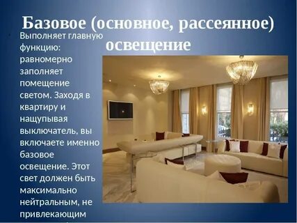Освещение жилого помещения 7 класс