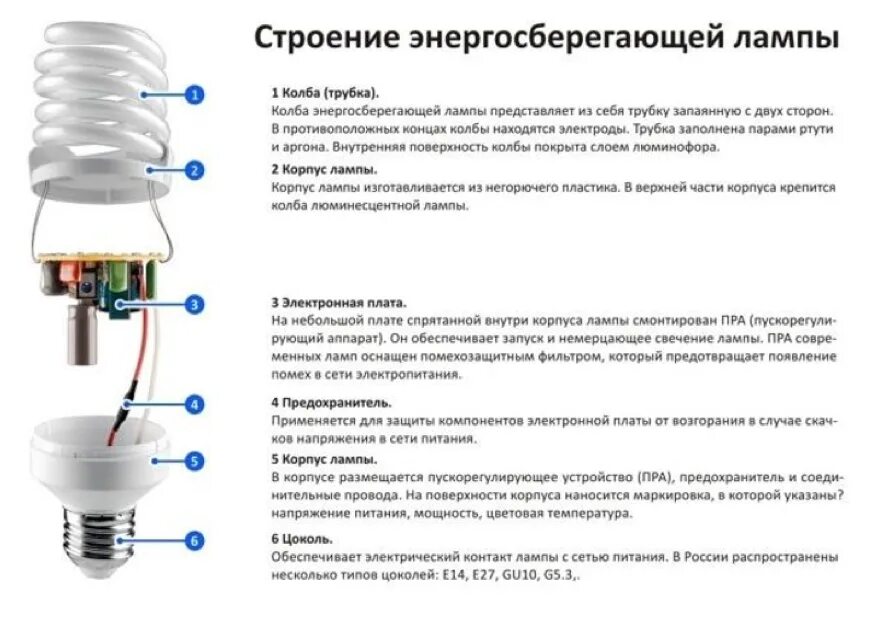 Почему лампа в квартире. Принцип работы энергосберегающей лампы схема. Из чего состоит энергосберегающая лампа. Конструкция строение схема энергосберегающие лампы. Люминесцентная энергосберегающая лампа из чего состоит.